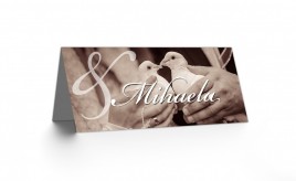 Poročni kartonček za sedežni red - Poroka 19